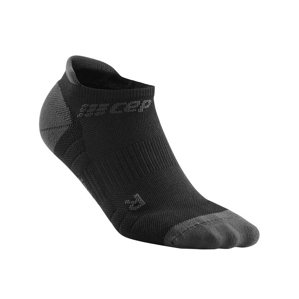 Women's CEP No Show Socks 3.0. Black. Lateral view.