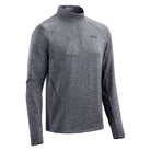 Men's CEP Winter Quarter Zip Pullover. Grey. Front/Lateral view.
