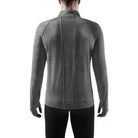 Men's CEP Winter Quarter Zip Pullover. Grey. Rear view.