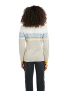 Dale of Norway Moritz Sweater, women’s, Sand/Off White/Blue Shadow – back on model