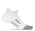 Feetures Elite Max Cushion No Show Tab. White/Grey