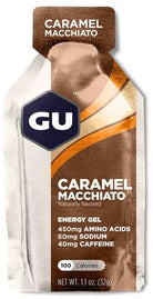 GU Energy Gel. Caramel Macchiato.