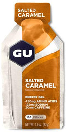 GU Energy Gel. Salted Caramel.