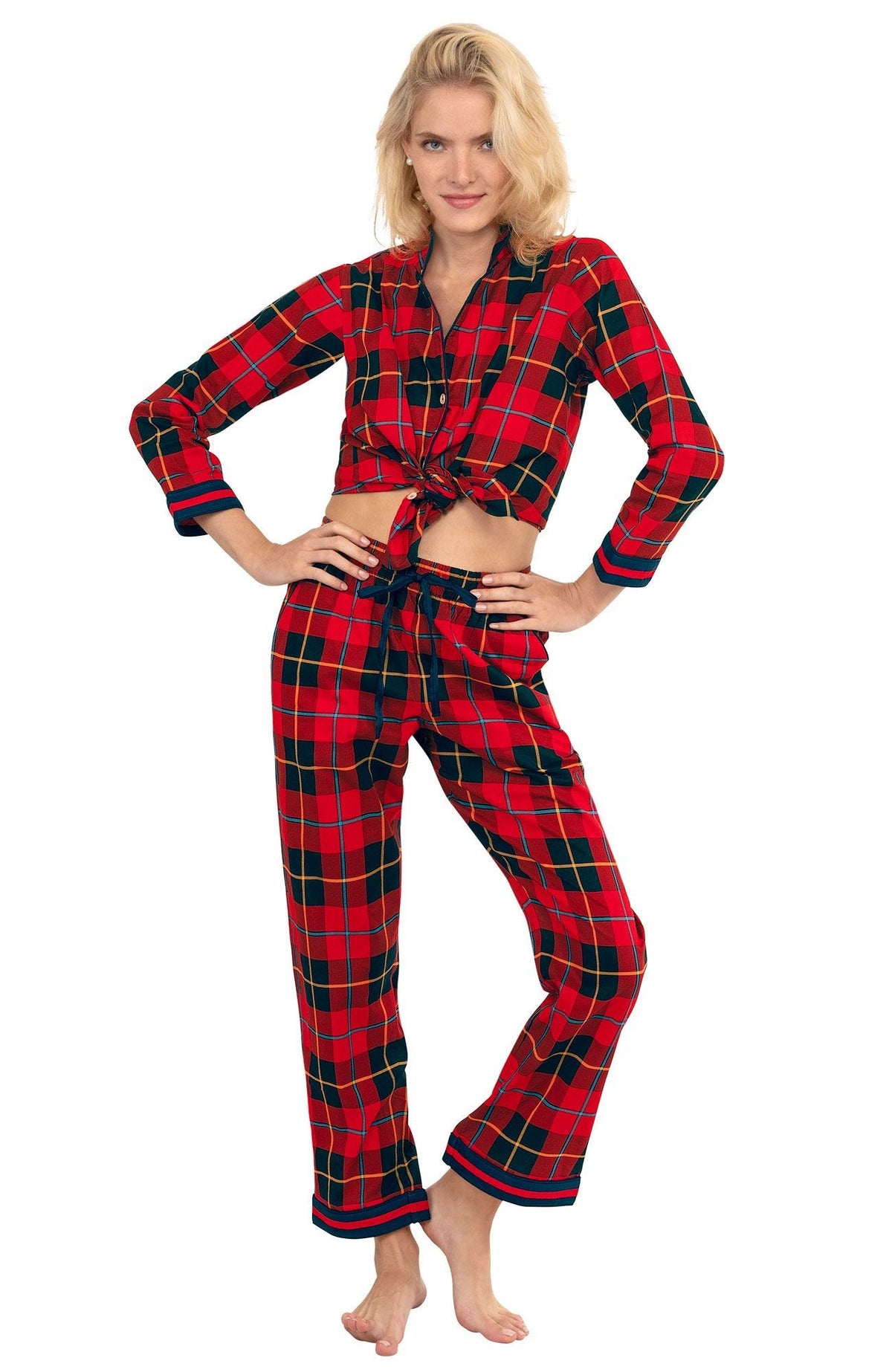 Gretchen Scott PJ Set Women's Plaidly Cooper