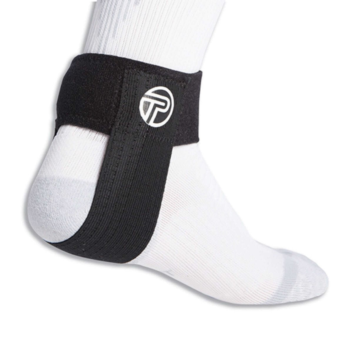 Protec Achilles Tendon Support. Black. Rear/Lateral View. 