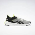 Men's Reebok Floatride Energy Symmetros. Grey/Black upper. White midsole. Lateral view.