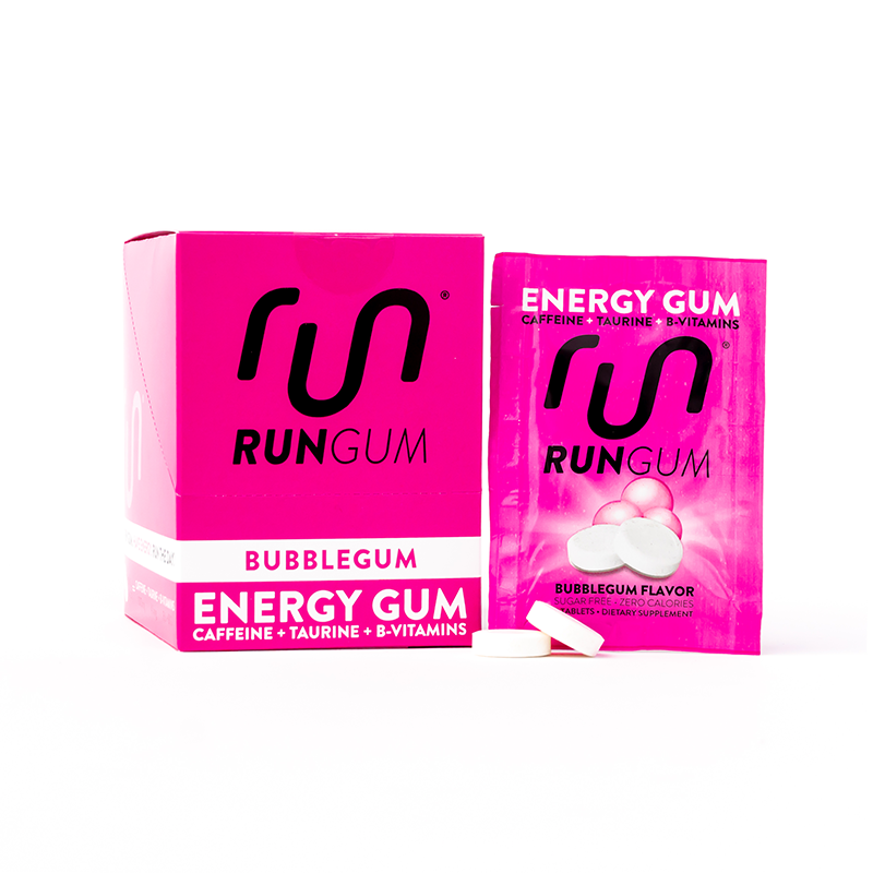 Run Gum single packs. Bubblegum.