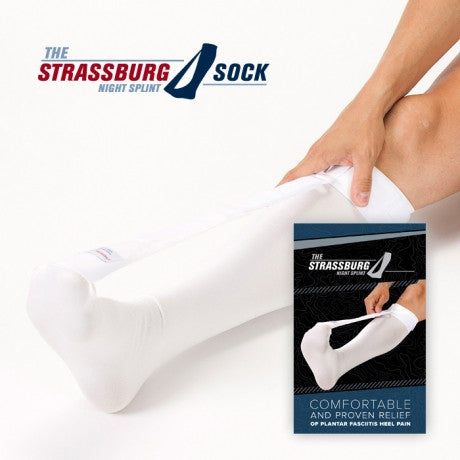 The Strassburg Sock plantar fasciitis night splint in white