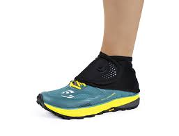 Topo Athletic black gaiter.