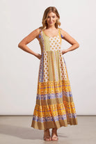 Tribal Border Print Maxi Dress in Very Peri for women, product view