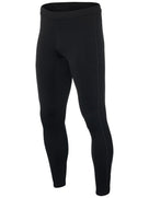 Men's rabbit Tights. Black. Front view.
