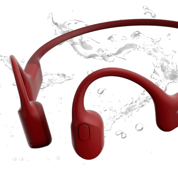 Shokz OpenRun Headphones Red.
