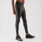 Men's rabbit EZ Tights. Dark Grey. Front/Lateral view.
