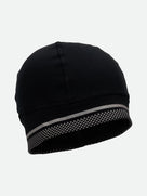 Unisex Nathan Hypernight Beanie. Black. Front/Lateral view.