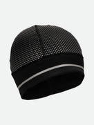 Nathan Hypernight Reflective Beanie. Black. Front/Lateral view.