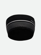 Unisex Natha Hypernight Reflective Headband. Black. Front/Lateral view.