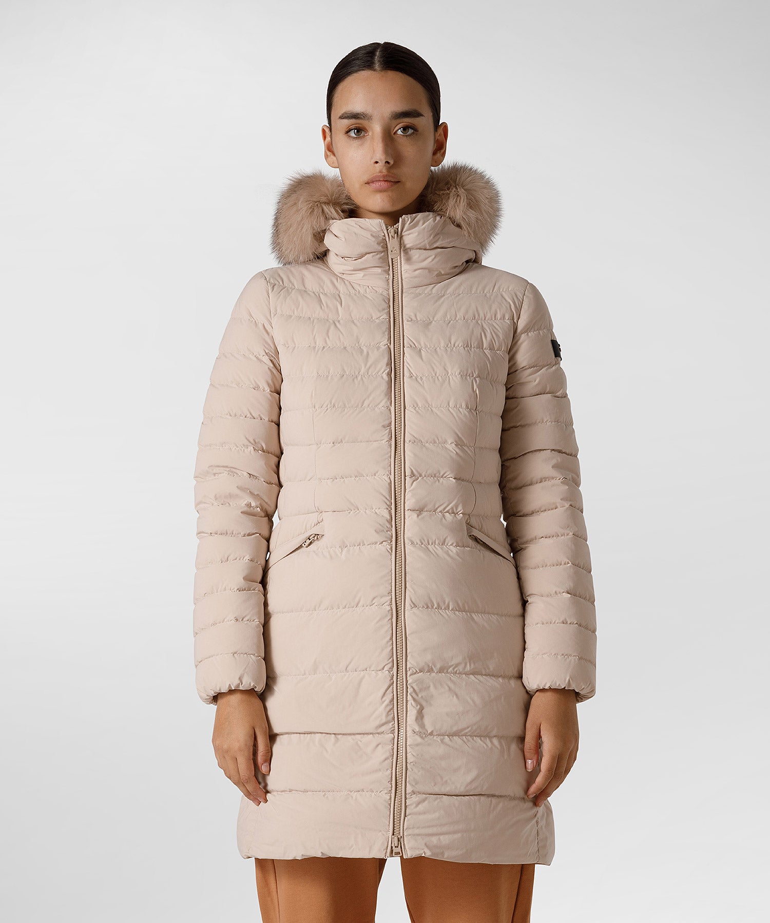 Peuterey Seriola Slim Down Jacket Fox Fur Hood Women's