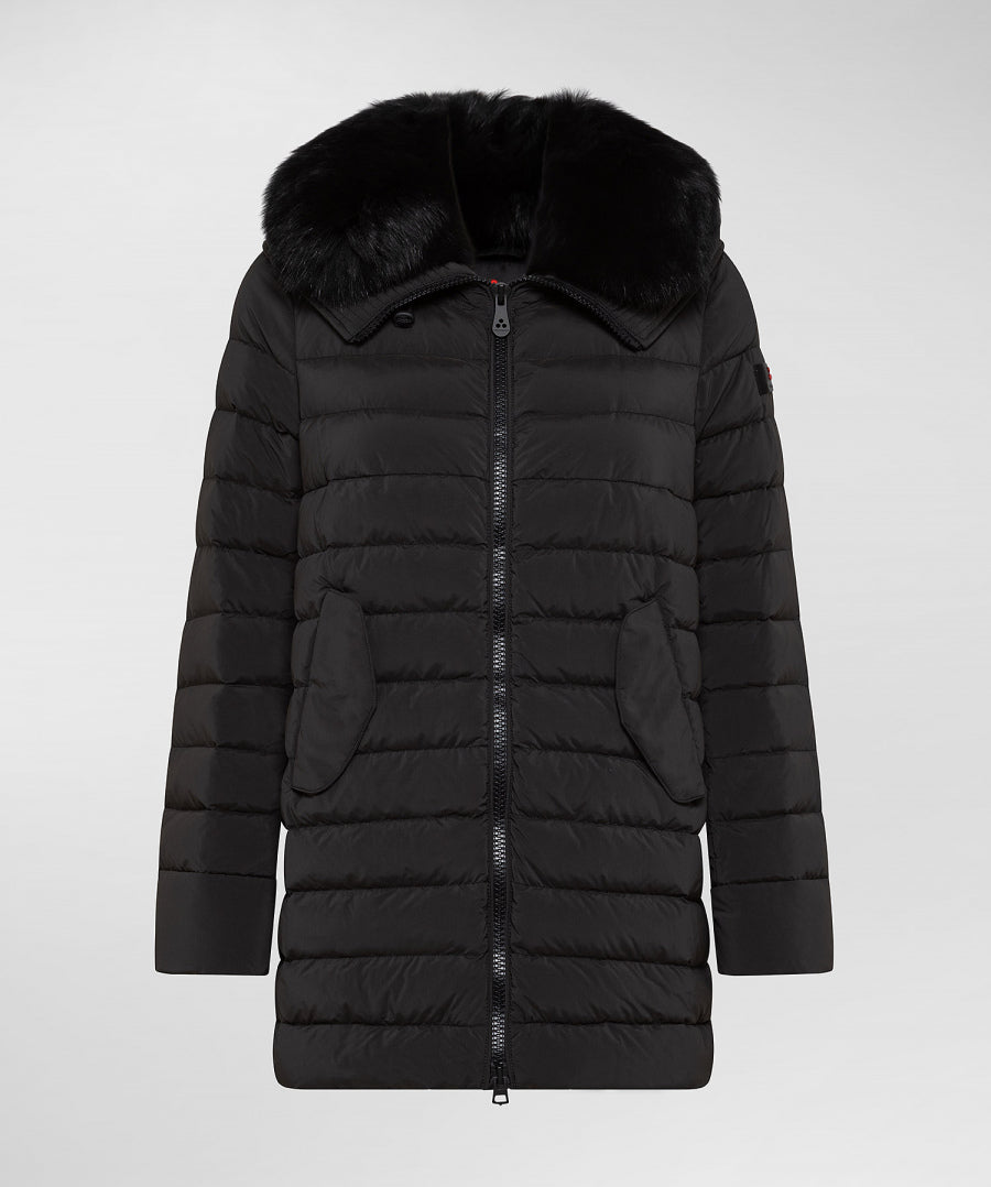 Peuterey Itoka Long Down Jacket Fox Fur Hood Women's