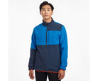 Men's Saucony Bluster Jacket. Blue. Front view.