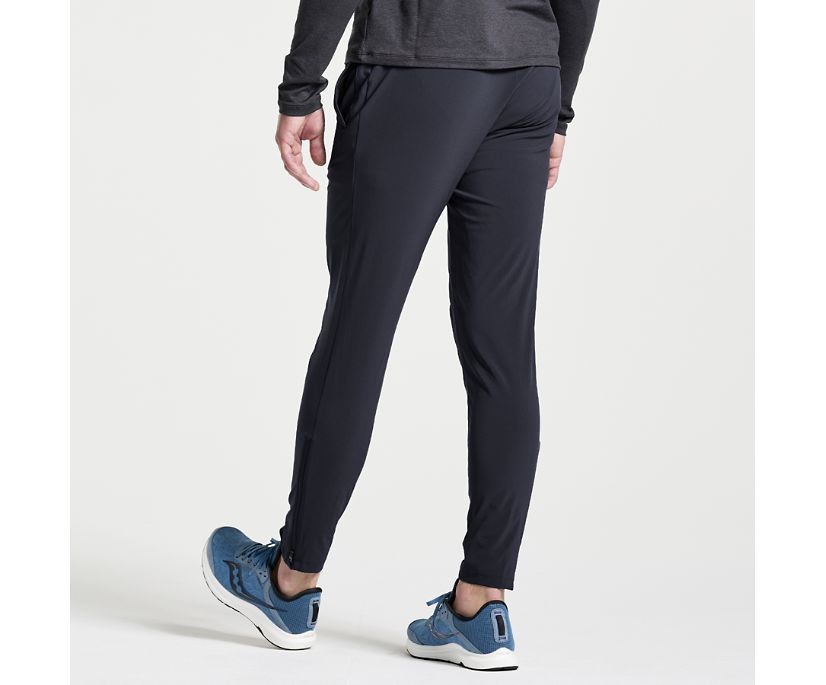 Men's Saucony Boston Pants. Black. Rear view.