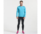 Men's Saucony Boulder Wind Tights. Black. Front view.