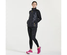 Women's Saucony Boulder Wind Tights. Black. Front view.