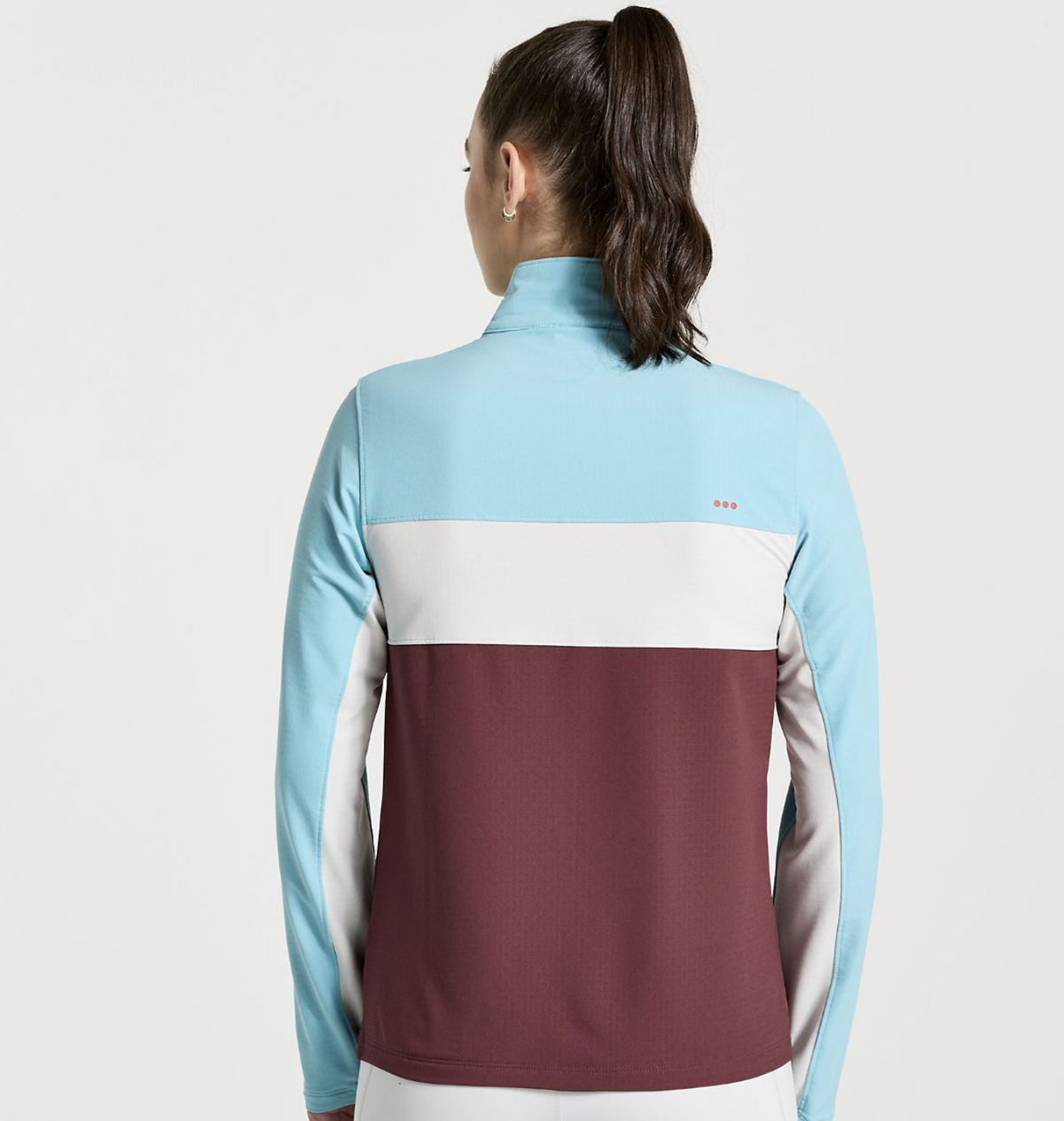 Women's Saucony Bluster Jacket. Rear view.