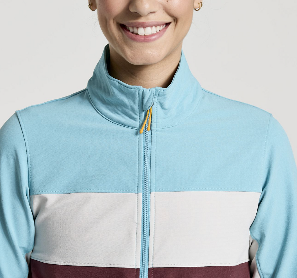 Women's Saucony Bluster Jacket. Front view.