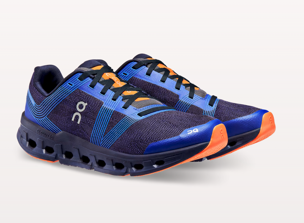 Men's On Cloudgo. Blue upper. Blue midsole. Lateral view.