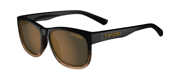 Tifosi Swank XL Sunglasses. Brown Frames. Brown Lenses. Lateral view.