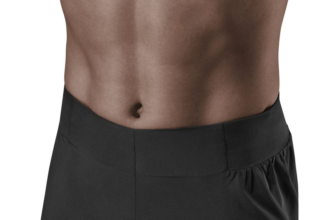 Men's CEP Loose Fit Shorts. Black. Front view.