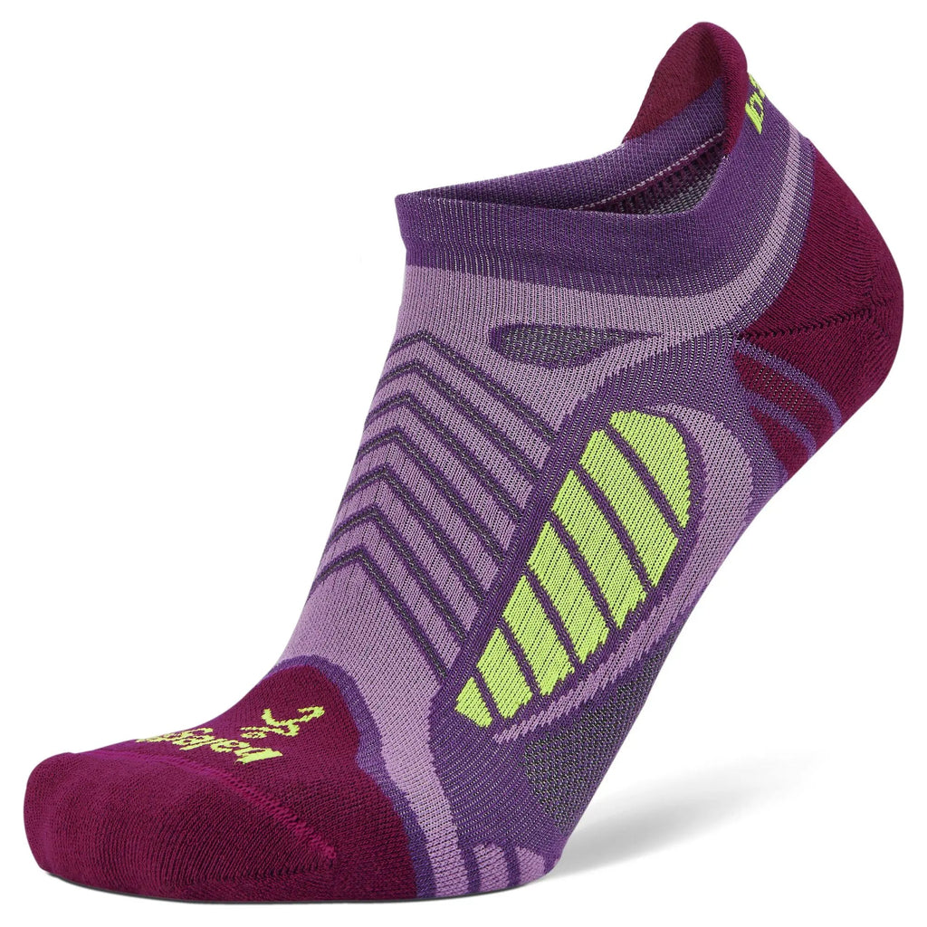 Unisex Balega Ultralight. No Show. Pink/Purple. Lateral view.