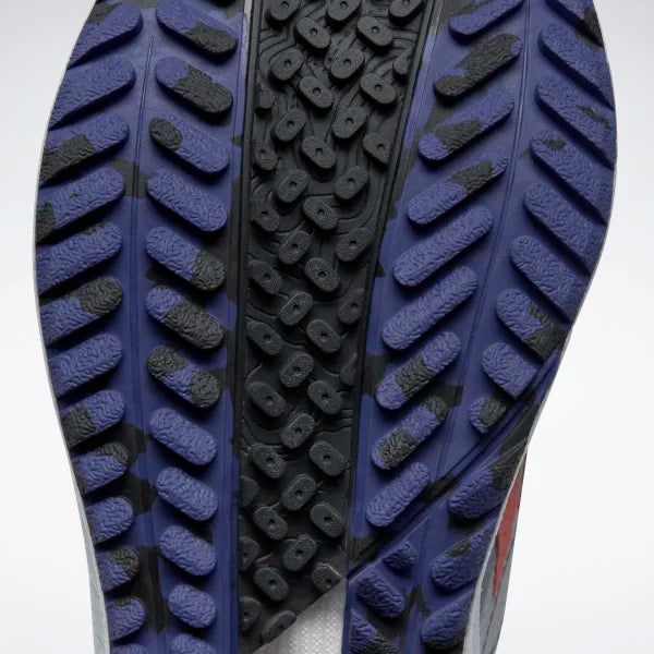 Women's Reebok Floatride Energy 4 Adventure. Grey upper. White midsole. Bottom view.