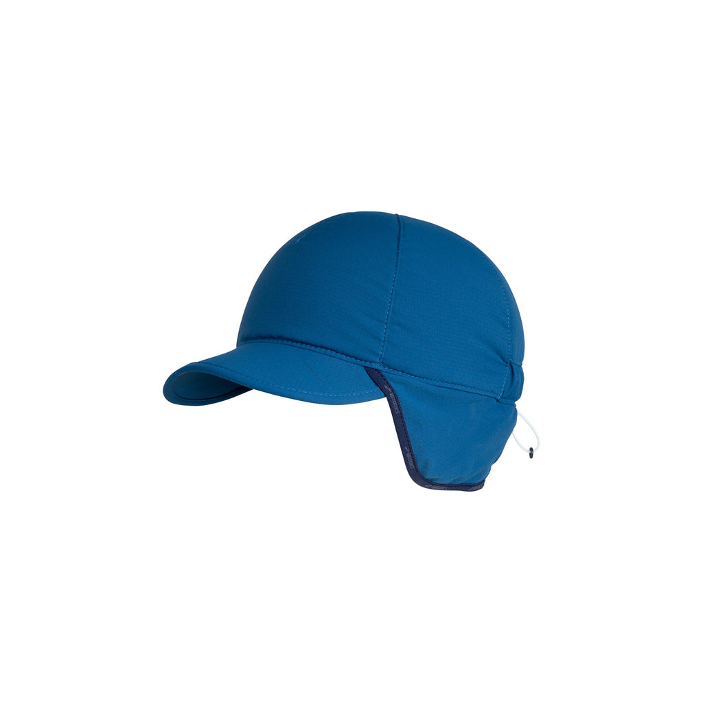 Unisex Brooks Shield Hybrid Hat 2.0. Blue. Lateral view.
