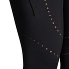 Women's Brooks Method 3/4 Tights. Black. Closeup.