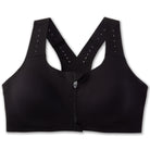 Women's Brooks Dare Zip Run 2.0. Black. Front view.