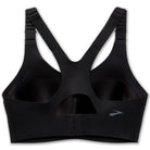 Women's Brooks Dare Racerback Run Bra 2.0. Black. Rear view.