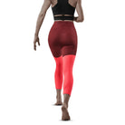 Women's CEP Ultralight 7/8 Tights. Red/Pink. Rear view.