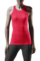 Women's CEP Ultralight Tank. Pink. Front view.