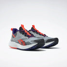 Women's Reebok Floatride Energy 4 Adventure. Grey upper. White midsole. Lateral view.