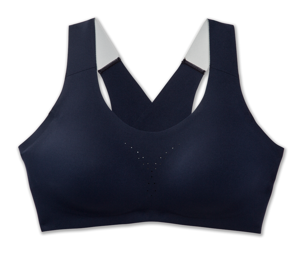 Women's Brooks Dare Crossback. Navy. Front view.