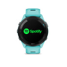 Garmin Forerunner 265. Teal. Front view.
