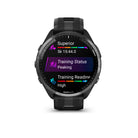 Garmin Forerunner 965. Black. Front view.