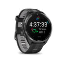 Garmin Forerunner 965. Black. Front/Lateral view.