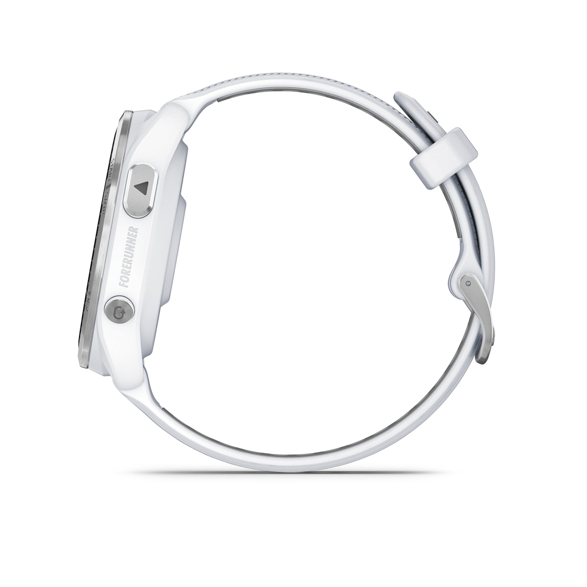 Garmin Forerunner 965. White. Lateral view.