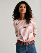 Joules Harbour Luxe Long Sleeve Jersey Top - Family Christmas - Women's - View 1