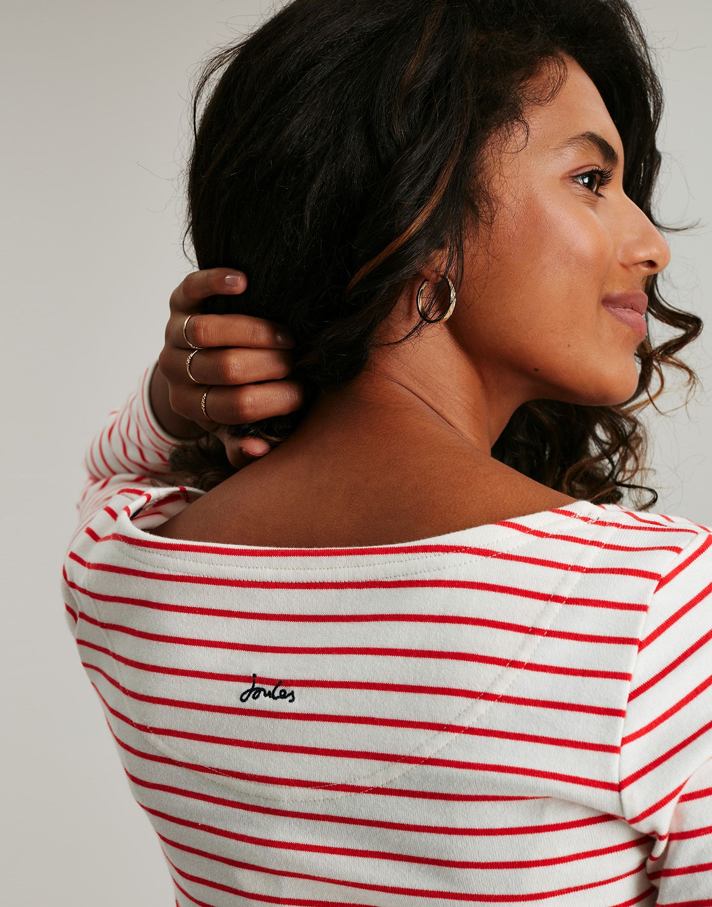 joules harbour luxe long sleeve jersey top