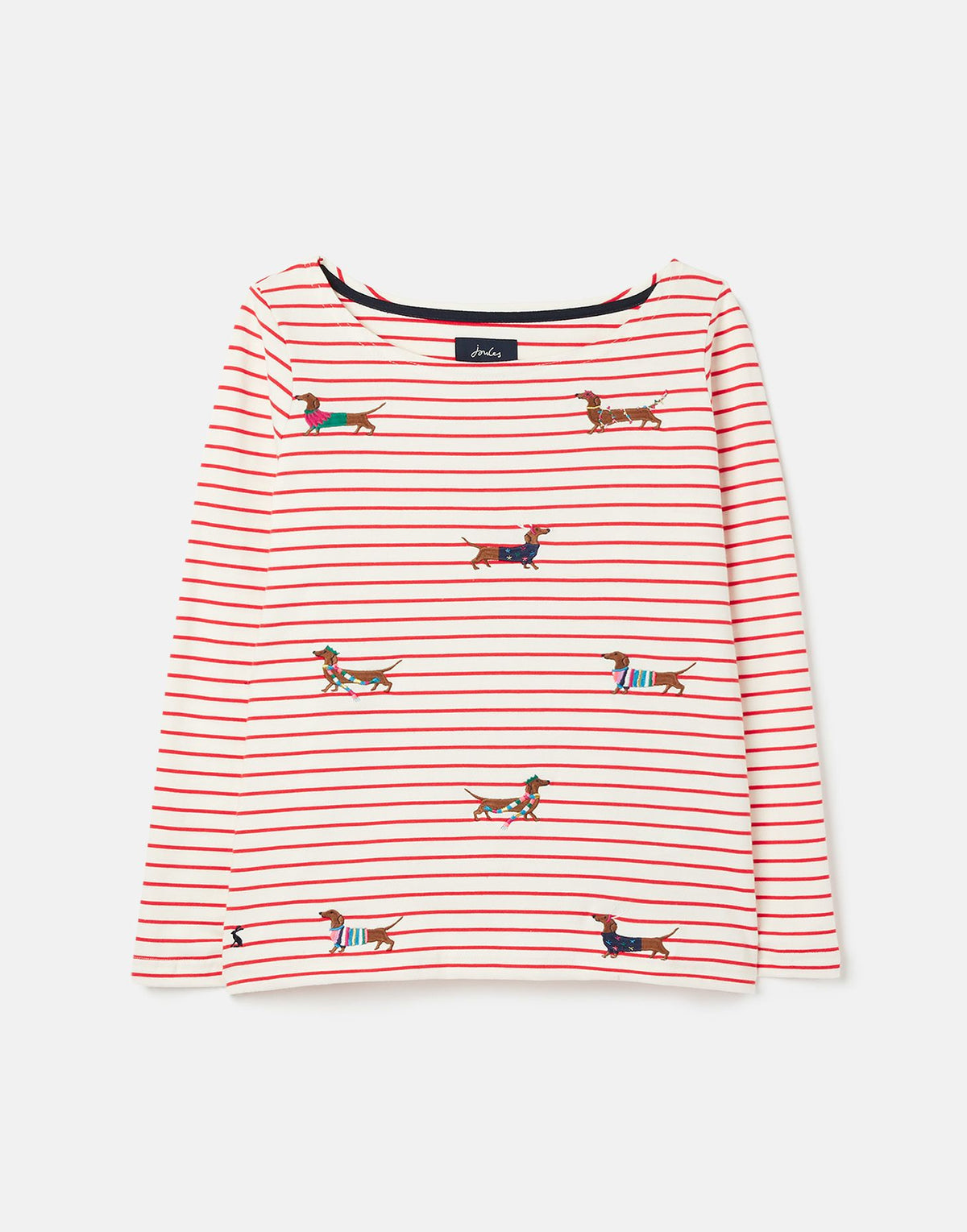 Joules Harbour Luxe Long Sleeve Jersey Top - Family Christmas - Women's - View 6