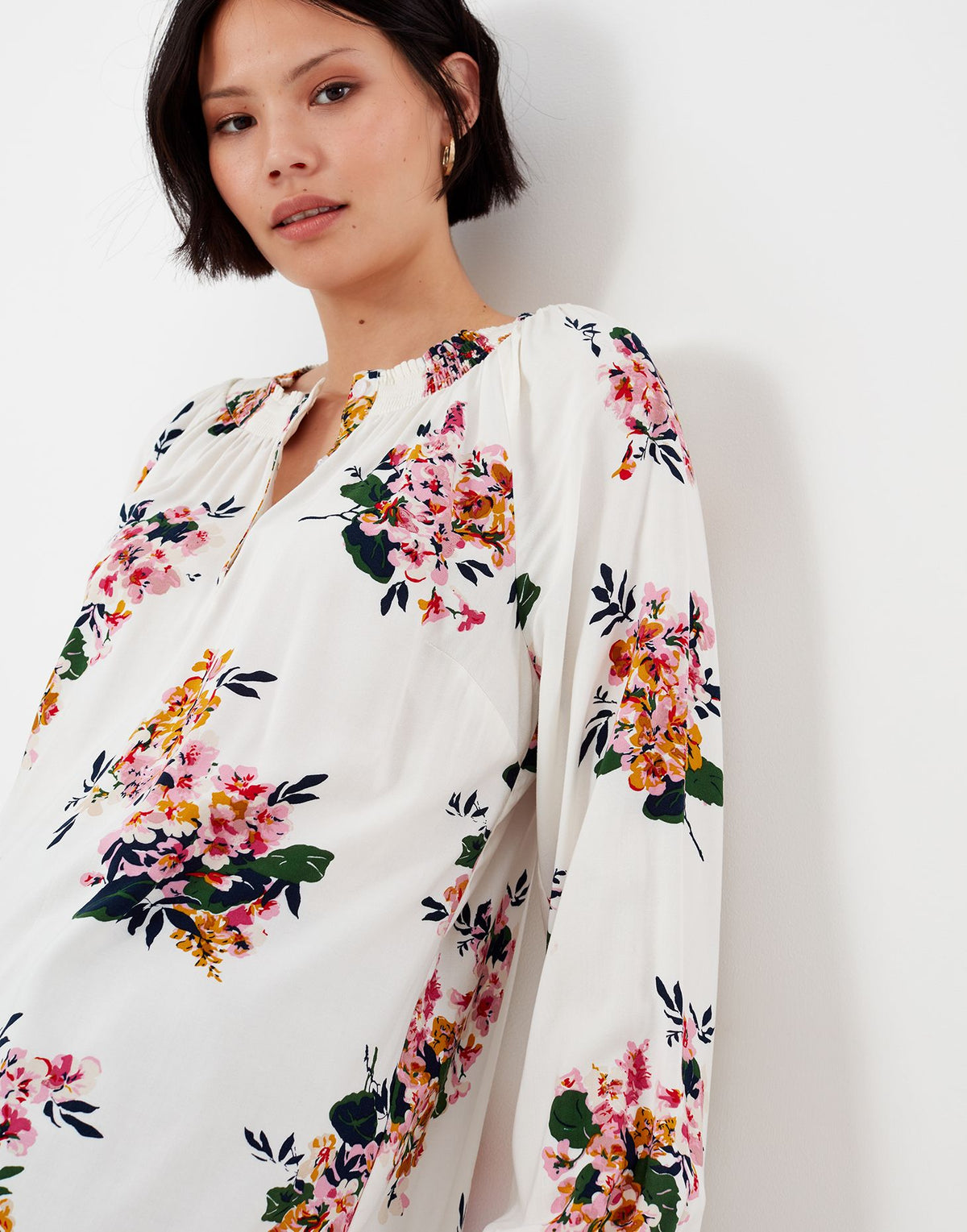 Joules Talia Smocked Neck Popover Women's