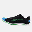 Men's New Balance MD 500 v8. Black/Blue upper. Medial view.